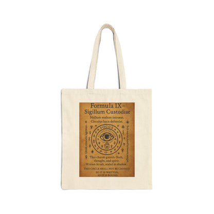 Sigil of Protection Tote Bag, All Seeing Eye Charm, Witchy Ward Symbol, Occult Defense Seal, Mystic Canvas Bag, Boho Style Tote, Witchy Gift