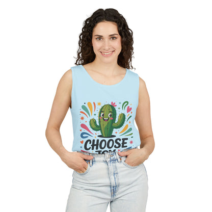 Joyful Cactus Womens Tank Top, Choose Joy Always, Summer Tank, Casual Wear, Gift for Friends, Trendy Top, Vacation Outfit