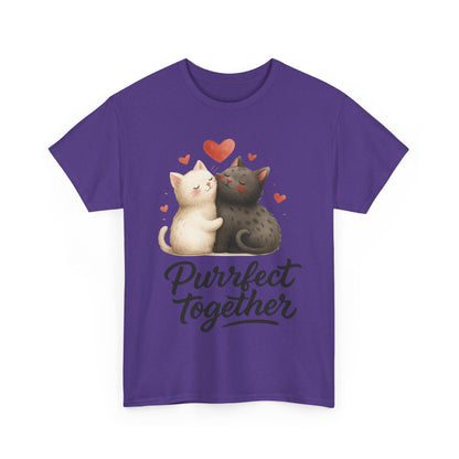 Purrfect Together Cat Womens Tee, Cute Cat Lovers Gift, Funny Animal T-Shirt, Womens Cotton Graphic Tee, Perfect for Valentine's Day, Pet [...]