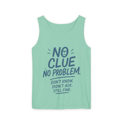 Funny No ClueWomens Tank Top, No Problem Quote Shirt, Dont Know Didnt Ask Graphic Tee, Gift for Her, Humorous Tee, Workout Sleeveless Shirt