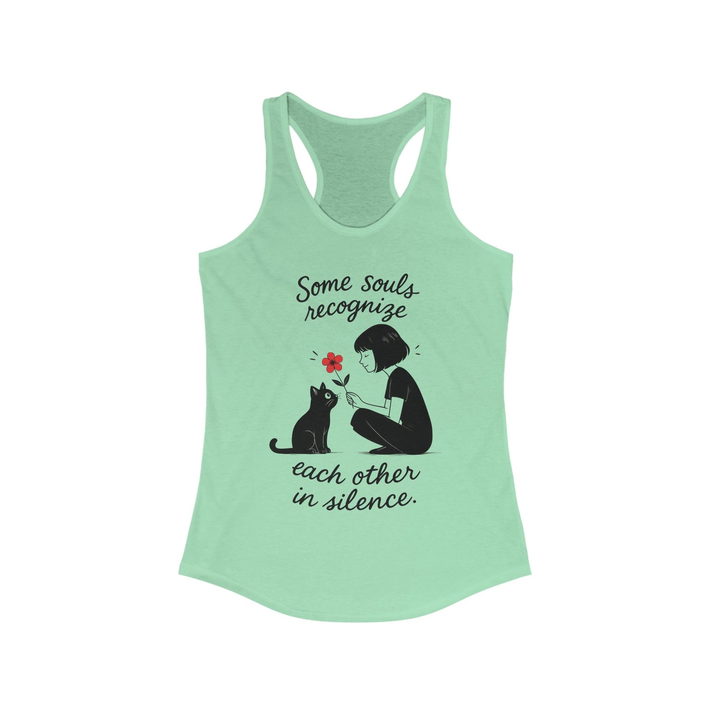 Soul Connection Women's Racerback Tank, Cat Lover Gift, Pet Memorial Shirt, Nature Lover Clothing, Inspirational Quote Top