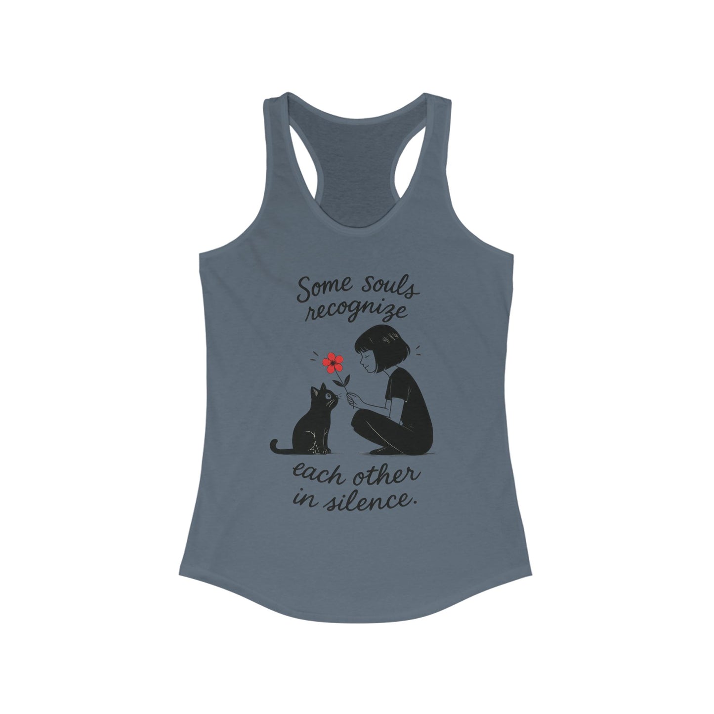 Soul Connection Women's Racerback Tank, Cat Lover Gift, Pet Memorial Shirt, Nature Lover Clothing, Inspirational Quote Top