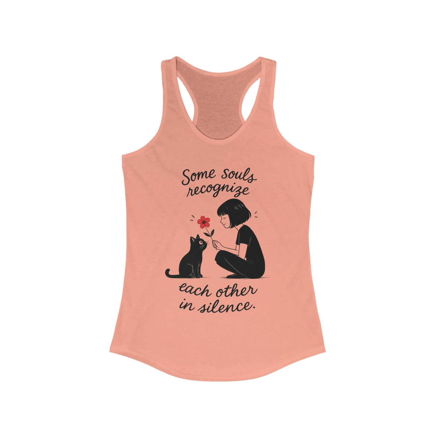 Soul Connection Women's Racerback Tank, Cat Lover Gift, Pet Memorial Shirt, Nature Lover Clothing, Inspirational Quote Top
