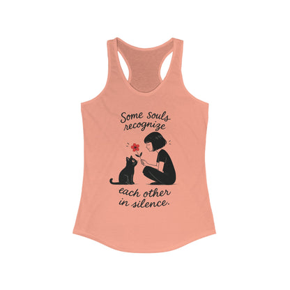 Soul Connection Women's Racerback Tank, Cat Lover Gift, Pet Memorial Shirt, Nature Lover Clothing, Inspirational Quote Top