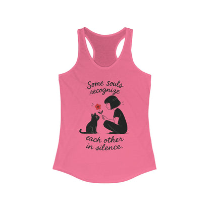 Soul Connection Women's Racerback Tank, Cat Lover Gift, Pet Memorial Shirt, Nature Lover Clothing, Inspirational Quote Top