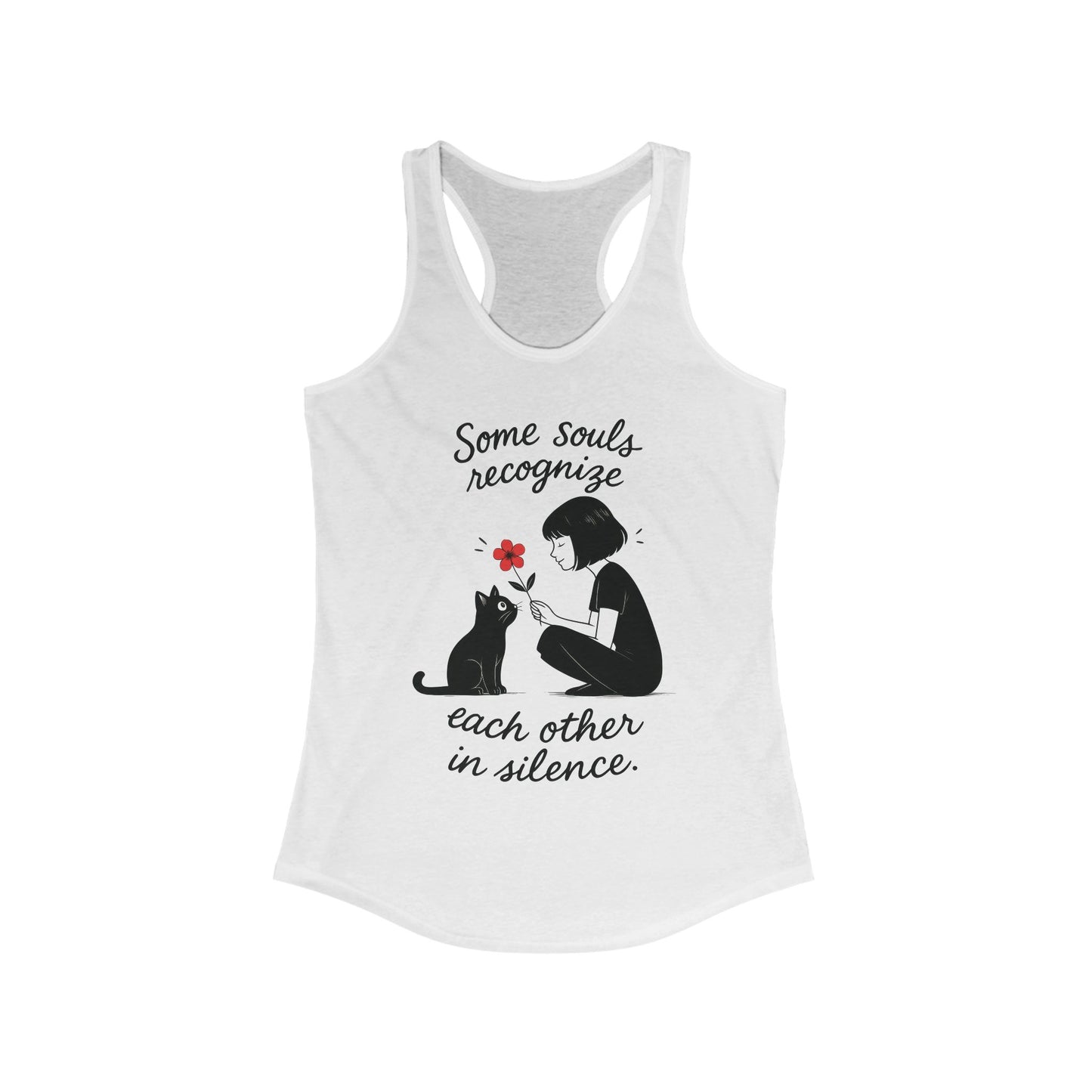 Soul Connection Women's Racerback Tank, Cat Lover Gift, Pet Memorial Shirt, Nature Lover Clothing, Inspirational Quote Top