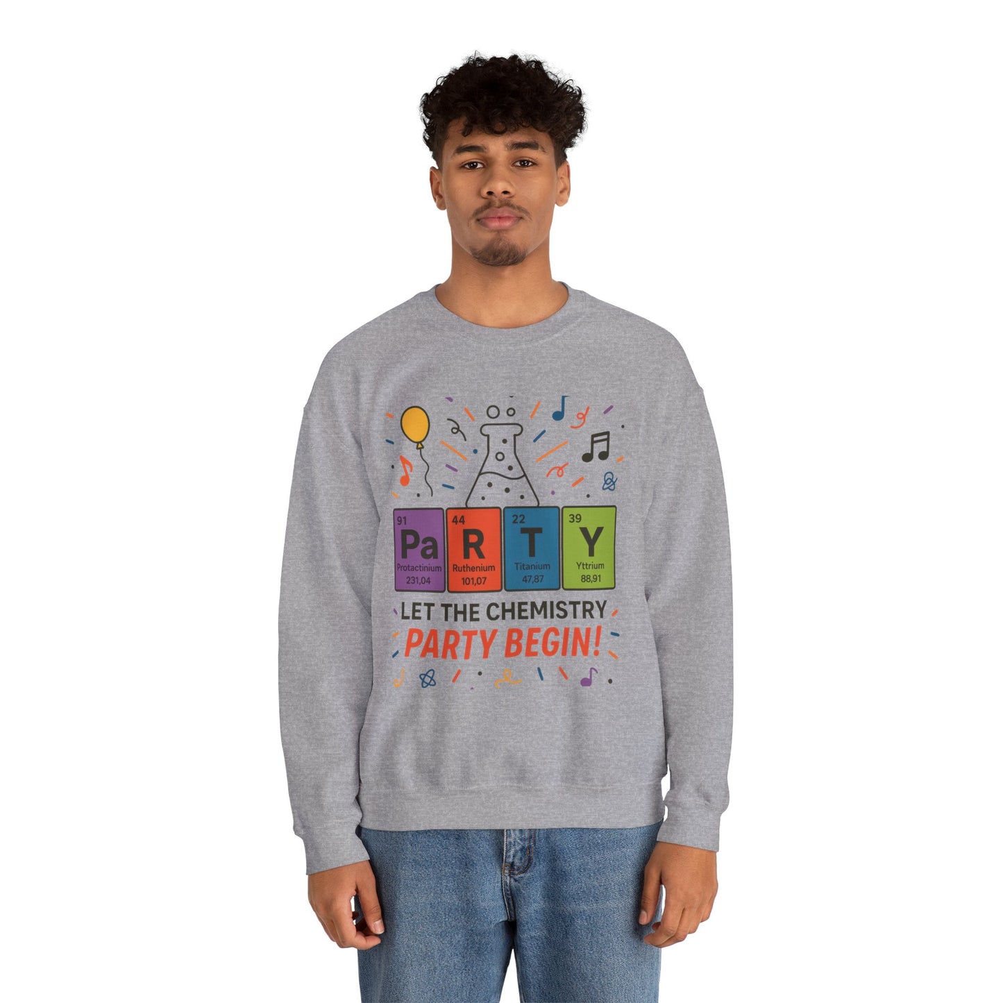 Party Chemistry Crewneck Sweatshirt, Chemistry Sweatshirt, Science Gift, Cute Crew Neck, Birthday Sweatshirt, Unisex Pullover