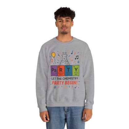Party Chemistry Crewneck Sweatshirt, Chemistry Sweatshirt, Science Gift, Cute Crew Neck, Birthday Sweatshirt, Unisex Pullover
