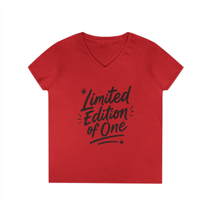 Limited Edition Ladies' V-Neck T-Shirt, Unique Gift for Her, Casual, Self-Confidence, Self-love, Positive Message Women's T-Shirt