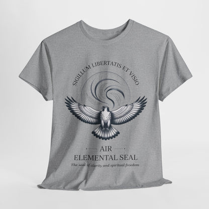 Air Elemental Seal Unisex Cotton Tee, Clarity & Spiritual Freedom Symbol Tee, Unisex Elemental Shirt, Vision Totem Gift, Spiritual Gift