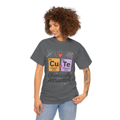 Cute Science T-Shirt for Women, Chemically Attractive Periodic Table Tee, Funny Nerdy Gift for Her, Chemistry Lover Gift, Science Apparel