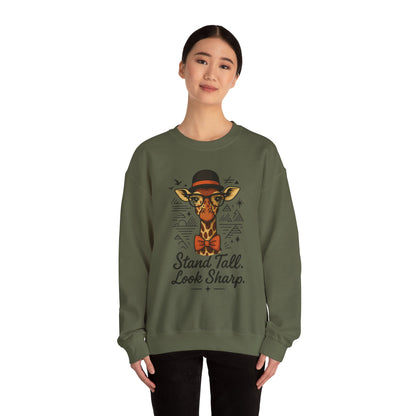 Stylish Giraffe Sweatshirt - Stand Tall, Look Sharp, Unisex Sweater for Animal Lovers, Cozy Gift, Fun Fashion for All Seasons