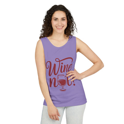 Unisex Garment Tank Top, Wine Not? Tank Top - Perfect for Summer Parties, Wine Lovers, Gifts, Casual Wear, or Vacations