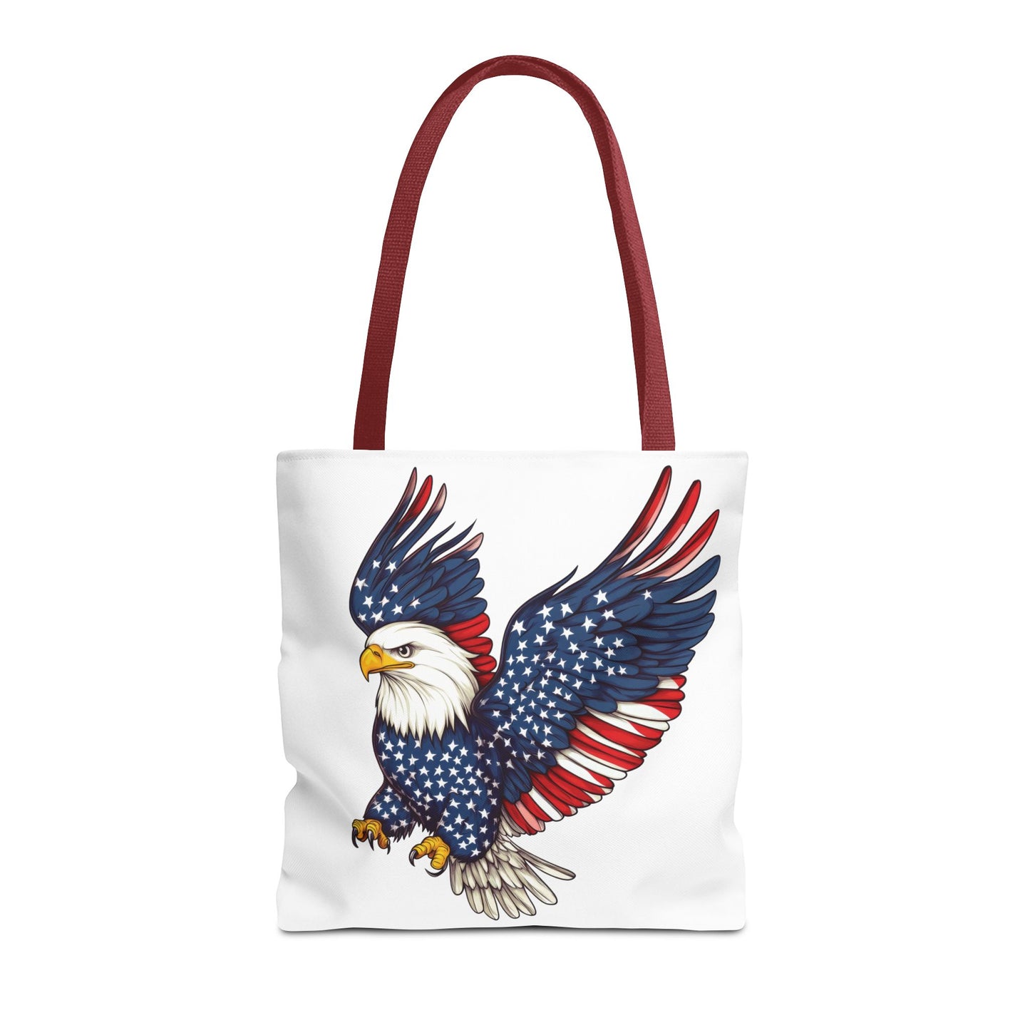 Patriotic Eagle Tote Bag, AOP, Perfect for July 4th, Festivals, Eco-Friendly Shopping, Gift for Nature Lovers, large canvas bag, beach bag