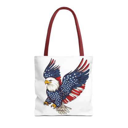 Patriotic Eagle Tote Bag, AOP, Perfect for July 4th, Festivals, Eco-Friendly Shopping, Gift for Nature Lovers, large canvas bag, beach bag