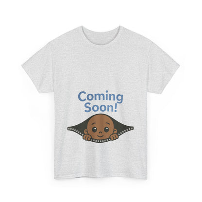 Coming Soon Maternity  Tee, Cute Baby Boy Pregnancy Announcement Tee, Funny Expecting Mom Gift, Gender Reveal Tee, Baby Shower Top