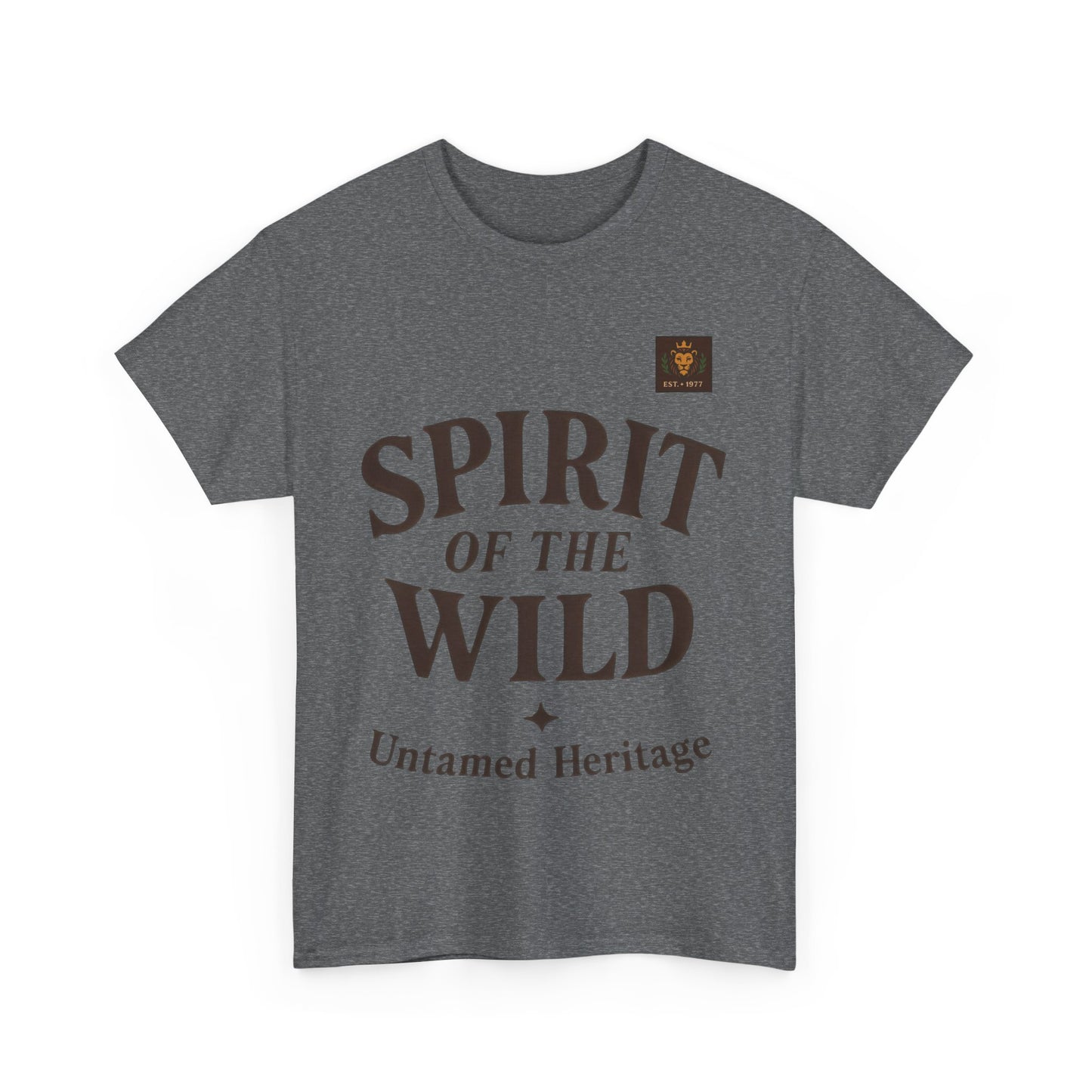 Spirit of the Wild Mens Heavy Cotton Tee, Nature Lover Gift, Outdoor Adventure Shirt, Unisex Tee, Casual Wear, Unique Graphic Apparel