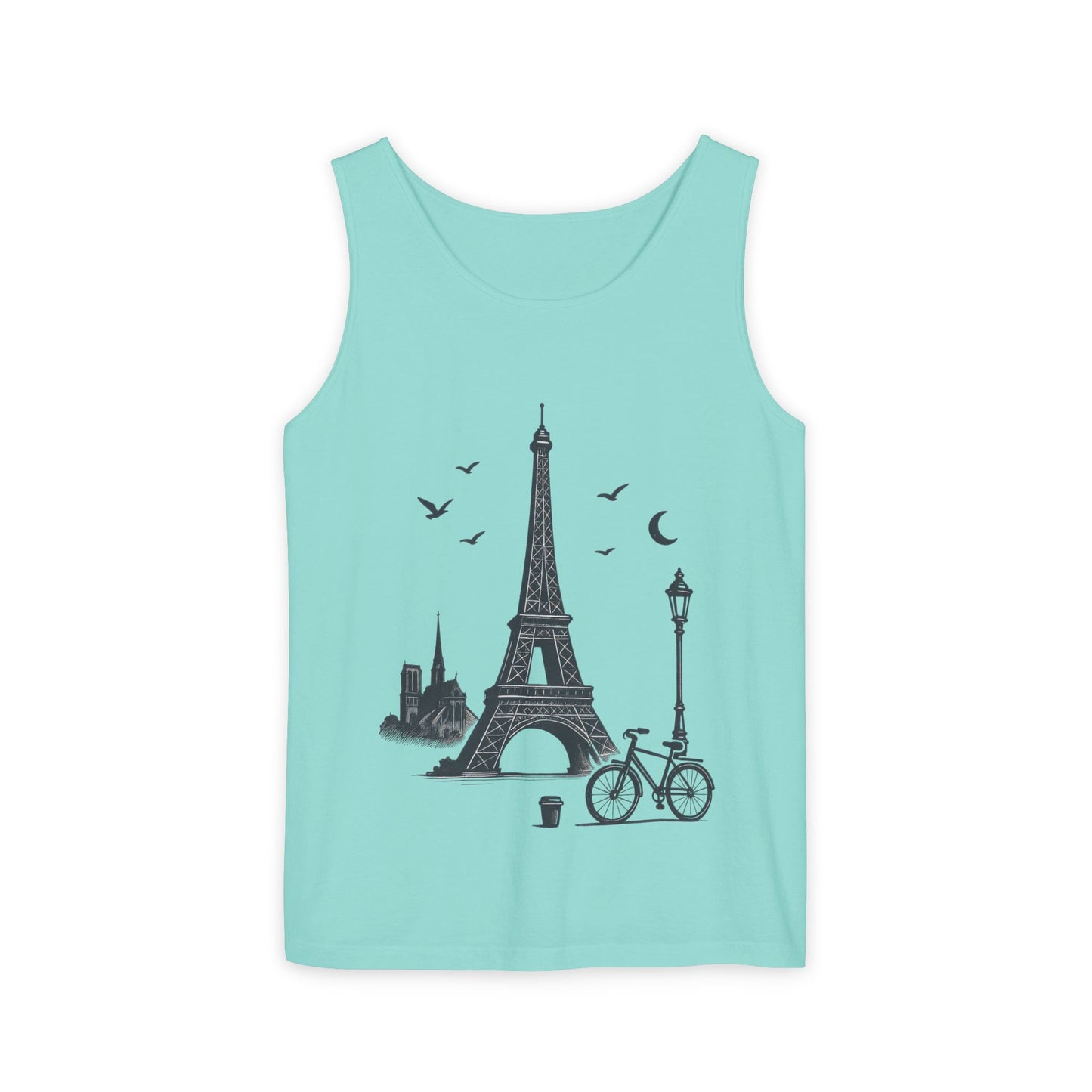 Parisian Dreams Tank Top, Unisex Summer Wear, Graphic Tee, Travel Inspired Apparel, Vacation Outfit, Casual Tank for All Occasions