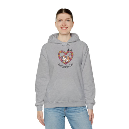 Best Cat Mom Ever Hoodie, Cozy Sweatshirt for Cat Lovers, Gift for Cat Moms, Feline Themed Apparel, Pet Lover Hoodie, Mother's Day Gift