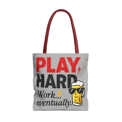 Play Hard Tote Bag - Fun, Stylish, Tote for Work & Play, Summer, Gift, Beach Bag, Everyday Carry, Beach Weekender Bag, large canvas bag
