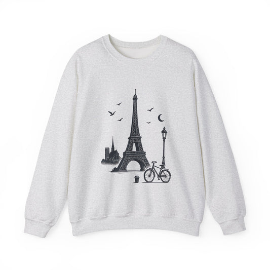 Vintage Parisian Crewneck Sweatshirt, Eiffel Tower Sweater, Cozy Travel Gift, Unisex Fashion, Casual Paris Sweatshirt