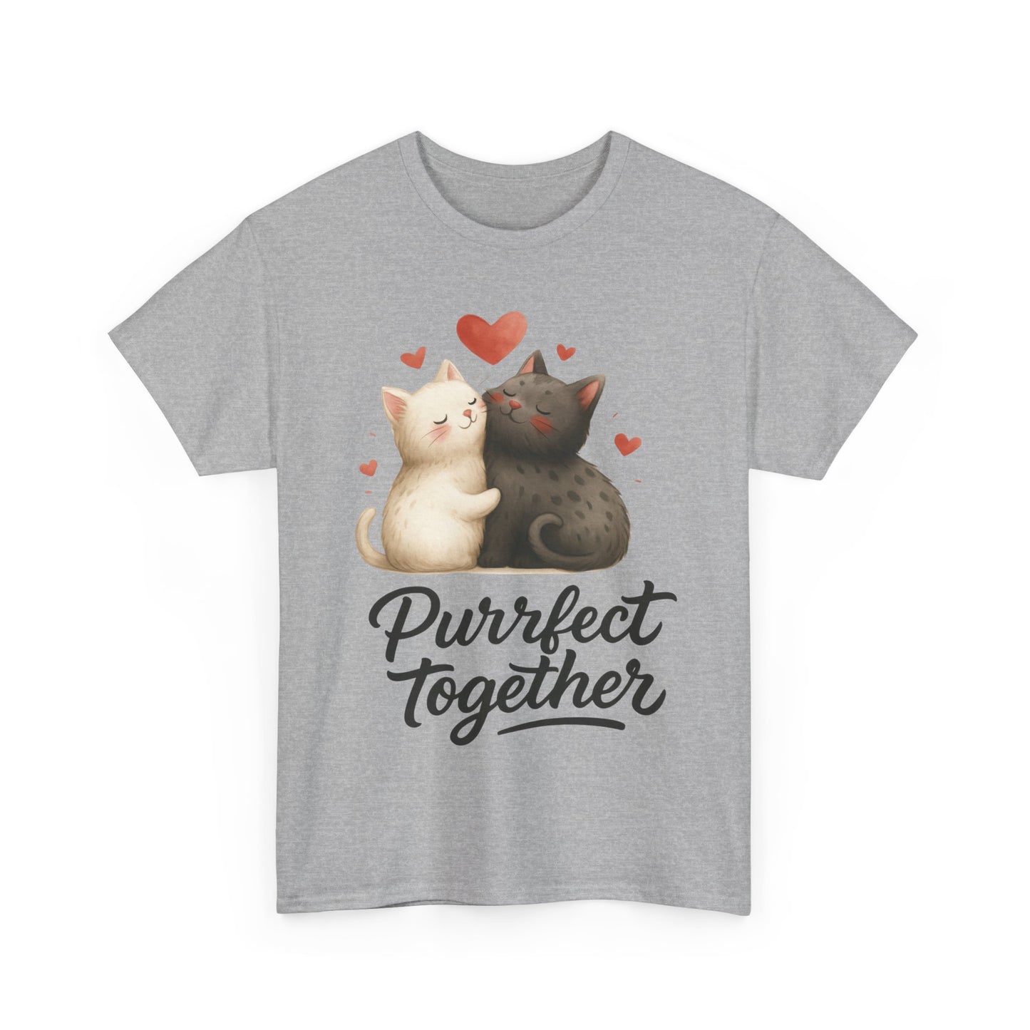 Purrfect Together Cat Womens Tee, Cute Cat Lovers Gift, Funny Animal T-Shirt, Womens Cotton Graphic Tee, Perfect for Valentine's Day, Pet [...]