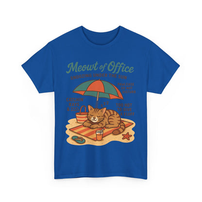 Cat Shirt, Cute Beach Cat Womens T-Shirt, Funny Summer Vacation Tee, Lazy Cat Humor Gift, Cat Lover T-Shirt, Vacation Humor Tee