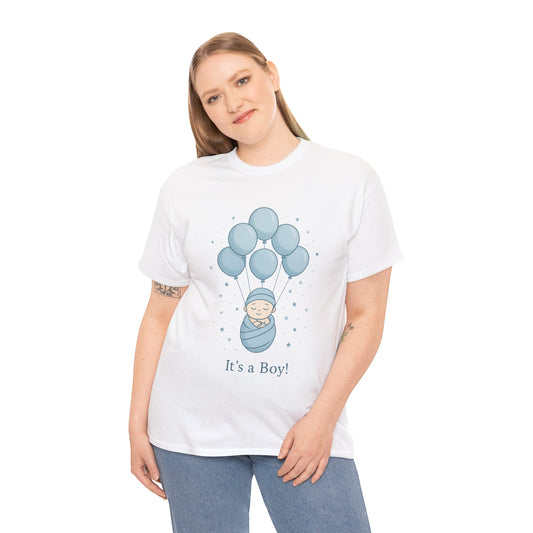 Its a Boy Maternity T-Shirt, Baby Boy Pregnancy Announcement Shirt, Gender Reveal Mom To Be Gift, Expecting Baby Shower Tee
