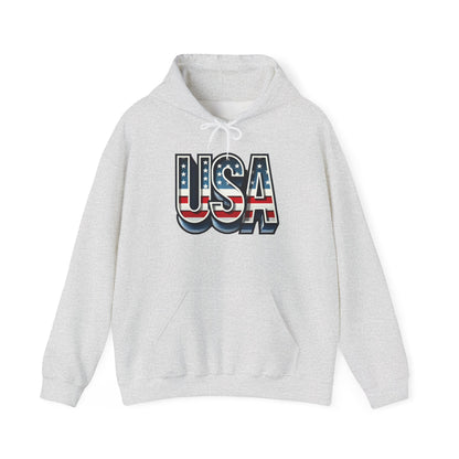 USA Flag Unisex Hoodie, Patriotic Sweatshirt, Independence Day Gift, American Pride Apparel, Casual Layering