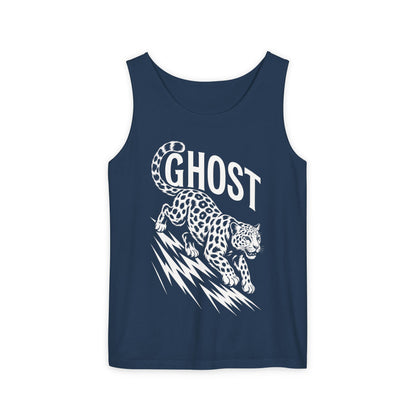 Ghost Leopard Mens Tank Top, Cool Graphic Shirt for Summer, Beach Days, Festivals, Gifts, Casual Wear