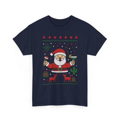 Women's Funny Santa Christmas Shirt, Festive Holiday Party Tee