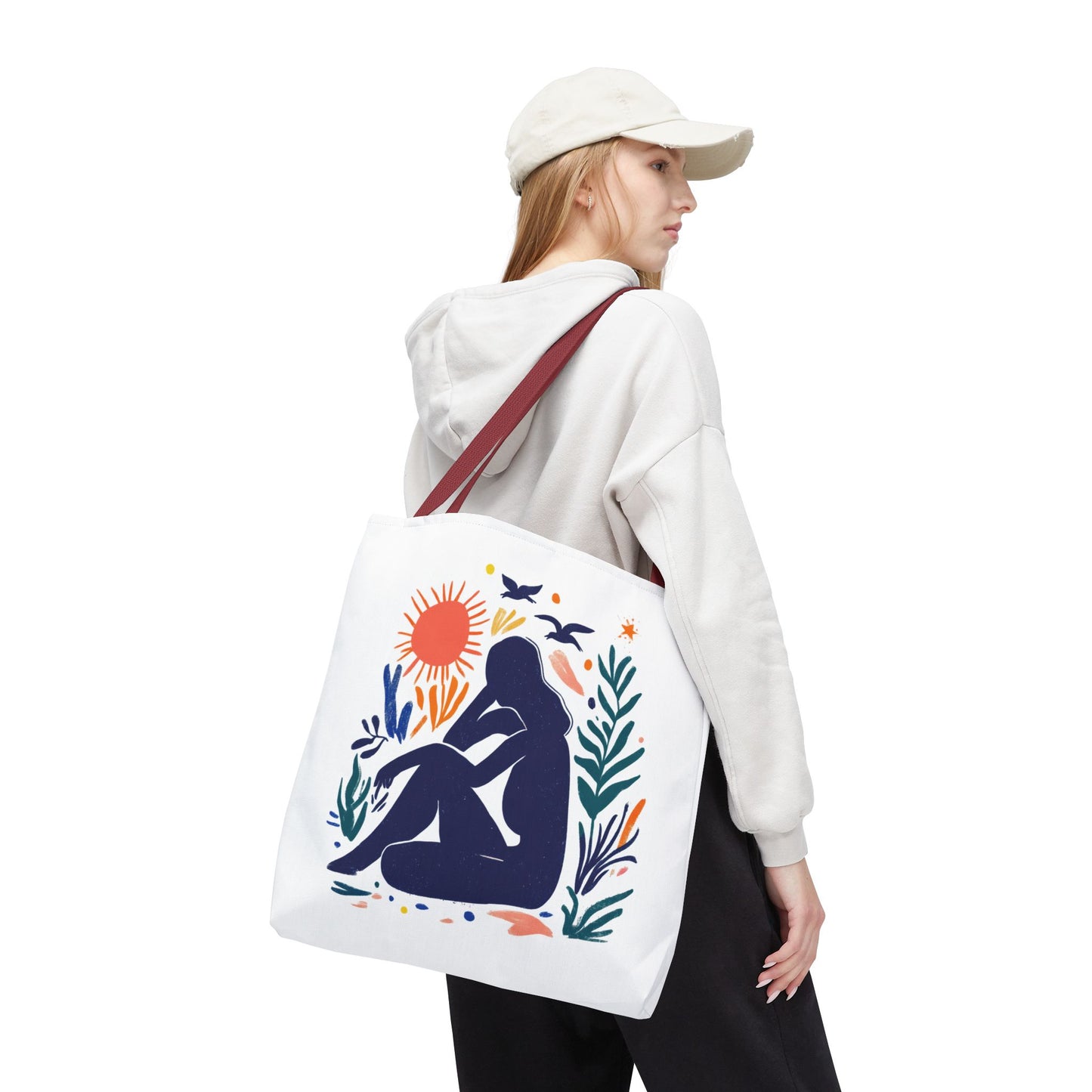 Boho Art Tote Bag, Versatile Eco-Friendly Carryall, Gift for Her, Summer Outing, Beach Bag, Reusable Shopping Tote