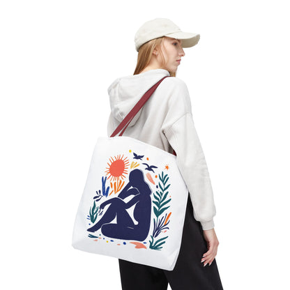 Boho Art Tote Bag, Versatile Eco-Friendly Carryall, Gift for Her, Summer Outing, Beach Bag, Reusable Shopping Tote