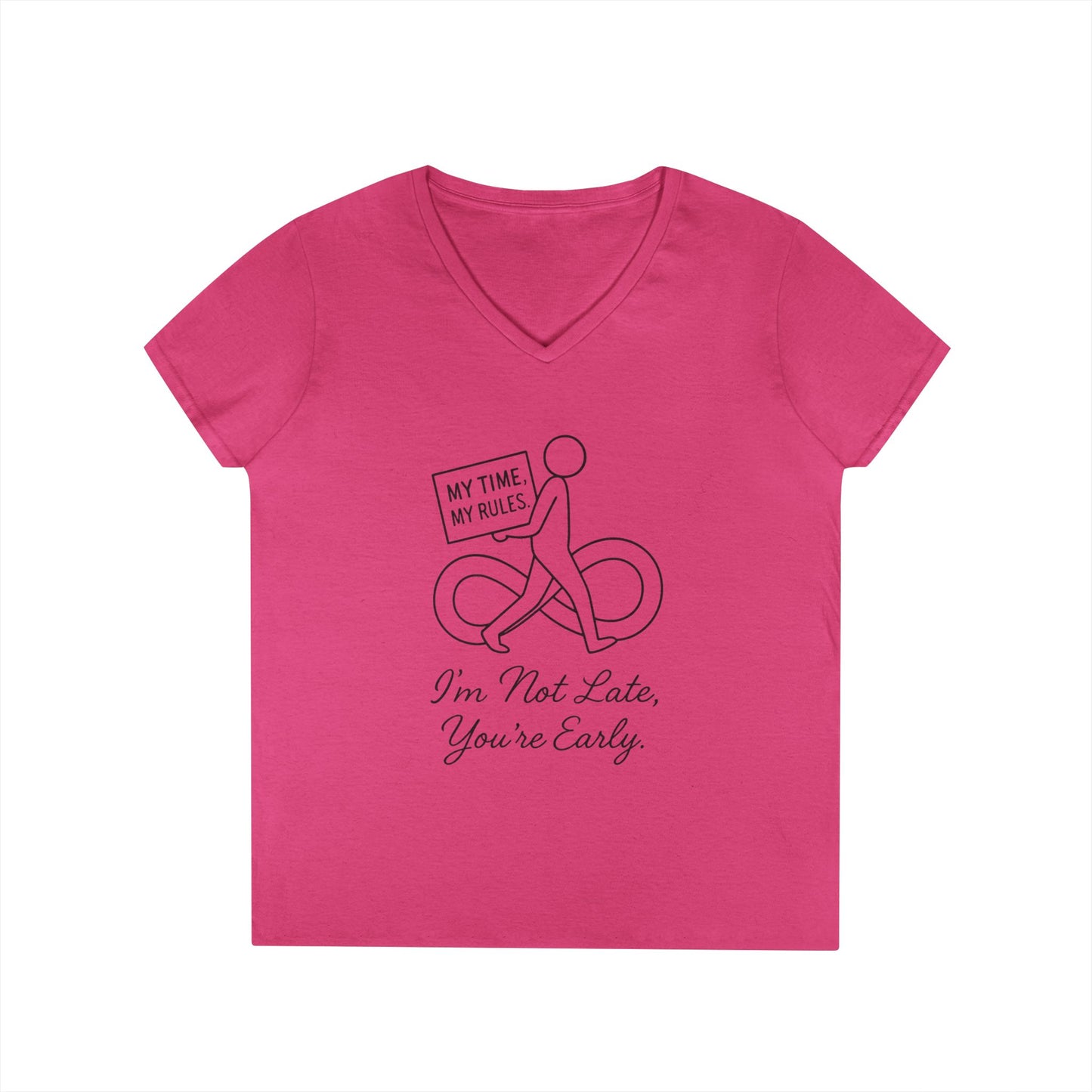 My Time My Rules Women's  V-Neck T-Shirt, Funny T-Shirt, Casual Wear, women empowerment tee, confident woman shirt, self love t shirt