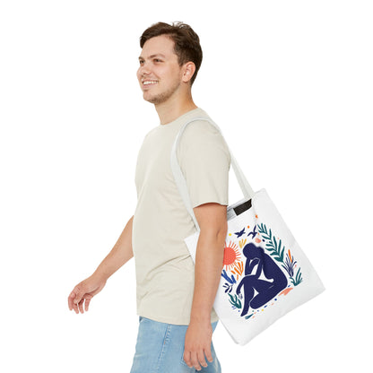 Boho Art Tote Bag, Versatile Eco-Friendly Carryall, Gift for Her, Summer Outing, Beach Bag, Reusable Shopping Tote