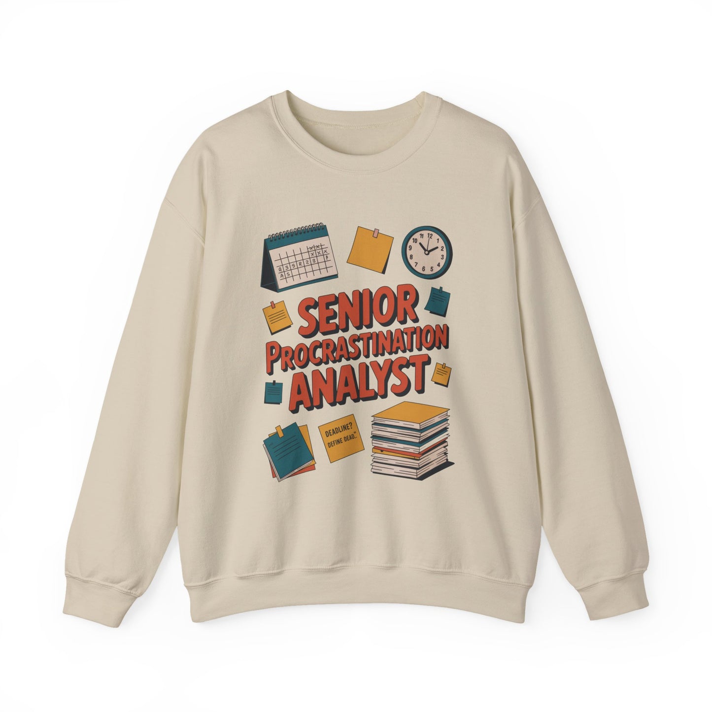 Senior Procrastination Analyst Sweatshirt, Gift for Graduates, Office Humor Apparel, Meme Sweatshirt, Casual Wear, Motivation Humor Apparel