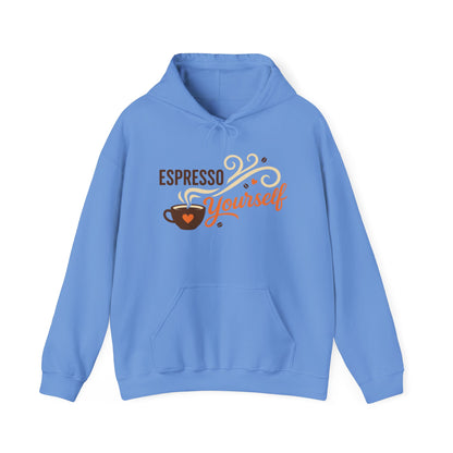 Espresso Yourself Coffee Hoodie, Funny Womens Barista Gift, Cozy Cafe Sweatshirt