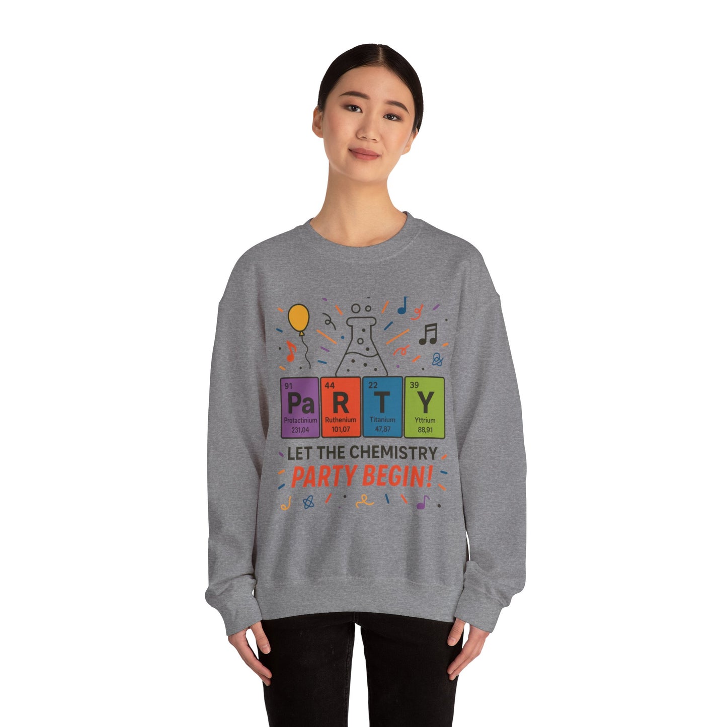 Party Chemistry Crewneck Sweatshirt, Chemistry Sweatshirt, Science Gift, Cute Crew Neck, Birthday Sweatshirt, Unisex Pullover