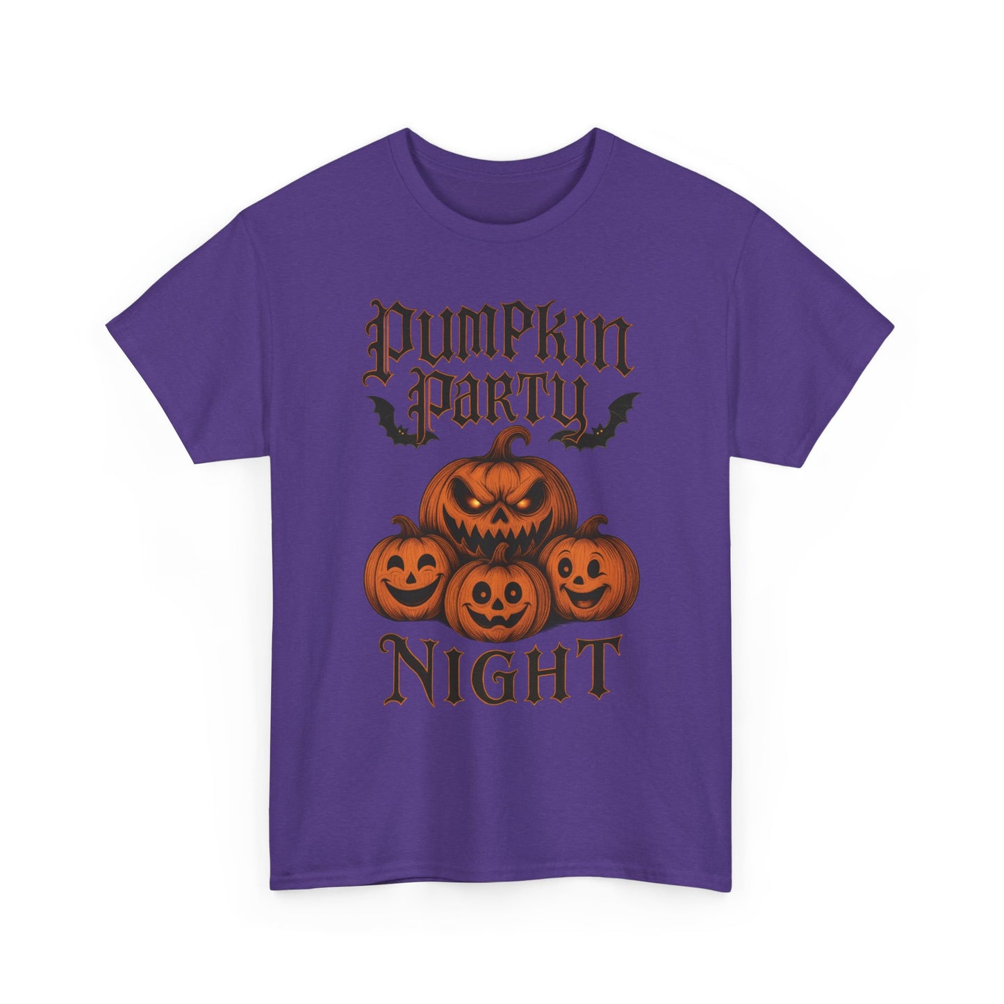 Pumpkin Party Night Shirt, Women's Halloween Gothic Pumpkin T-Shirt, Spooky Jack O Lantern Party Tee, Cute Scary Fall Shirt