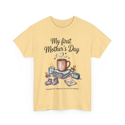 My First Mother's Day Tee, Gift for New Moms, Cute Mother's Day Shirt, Snuggle-Inspired Apparel, Baby Shower Tee