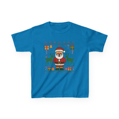 Kids Santa Christmas Shirt, Holiday Style Kids Sweater