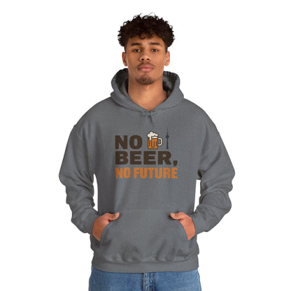 Mens Heavy Blend™ Hooded Sweatshirt, No Beer No Future Funny Beer Hoodie for Men