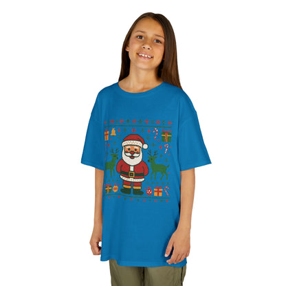 Kids Santa Christmas Shirt, Holiday Style Kids Sweater