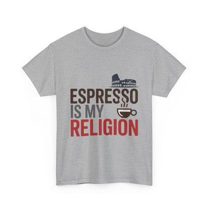 Espresso Is My Religion Coffee Rome Graphic Mens T-Shirt, Coffee Lover Gift