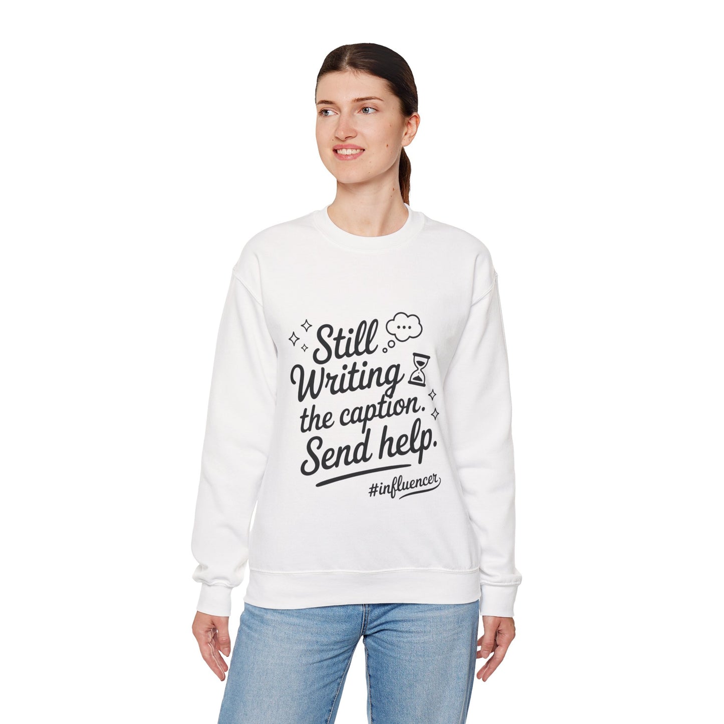 Funny Influencer Womens Sweatshirt, Cozy Oversized Crewneck, Social Media Humor Gift, Influencer Sweatshirt for Writers, social media gift
