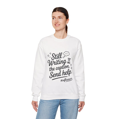 Funny Influencer Womens Sweatshirt, Cozy Oversized Crewneck, Social Media Humor Gift, Influencer Sweatshirt for Writers, social media gift
