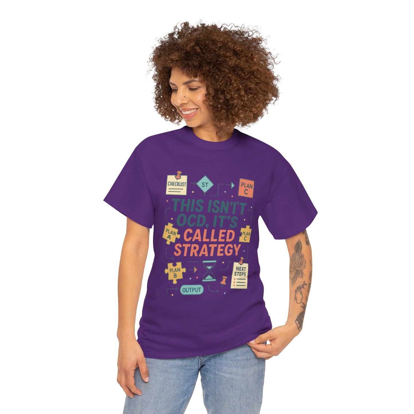 Funny Womens Strategy T-Shirt, This Isnt OCD Its Called Strategy, Planner Girl Gift Tee, Gift for Strategists, Office Humor Top