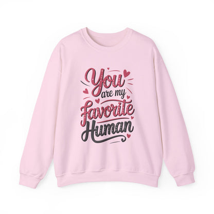 You Are My Favorite Human Sweatshirt, Cute Gift for Friends, Couples, Valentine's Day, Birthdays, Casual Wear, mother's day gift