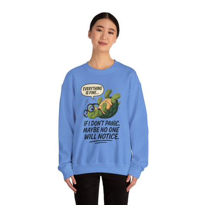 Casual Humor Unisex Sweatshirt, Perfect Gift for Anxiety Relief, Social Anxiety Joke, Quirky Graphic Sweatshirt, Introvert Humor Gift