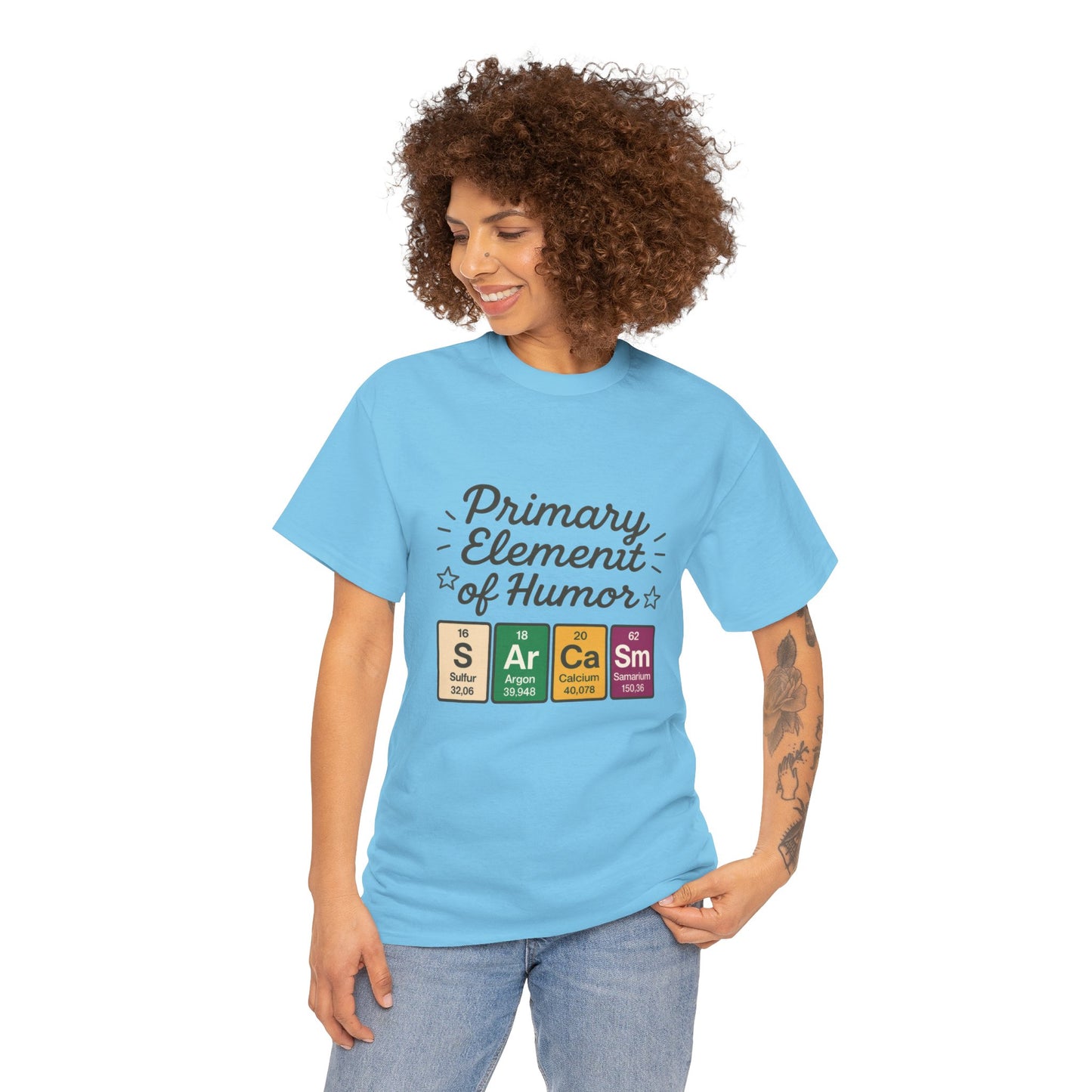 Funny Womens Sarcasm T-Shirt, Element of Humor Tee, Science Nerd Shirt, Chemistry Humor Tee, Gift for Science Lovers, Science Party Apparel